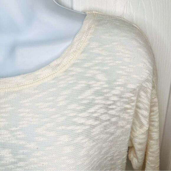 Love And Let Love Slub Lace Back Top Blue Ivory Cream S Junior - Picture 5 of 9